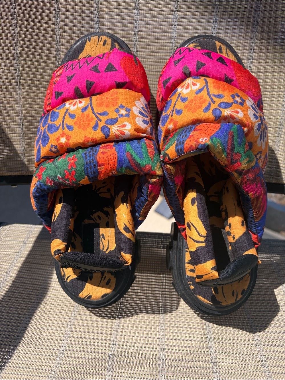 FARM RIO Scarf Print Platform Bohochic Dopamine Maximalist Tropical Sandal 11/41